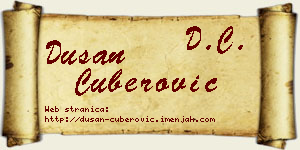 Dušan Čuberović vizit kartica